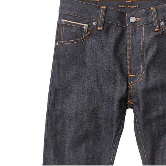 Nudie Jeans Men's Thin Finn Organic Dry Heavy Selvage Raw Denim Size 28W 32L - Picture 12 of 14
